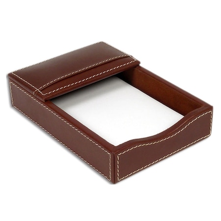 Dacasso Rustic Brown Leather 4" x 6" Memo Holder AG-3209